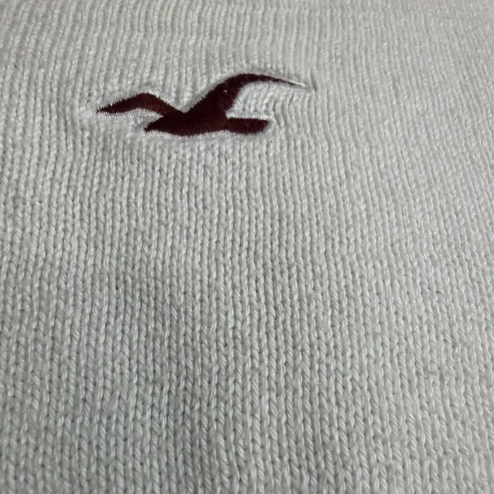 Vintage Y2K Hollister‎ Off White Boat Neck Light Weight Knit Long Sleeve Sz Med